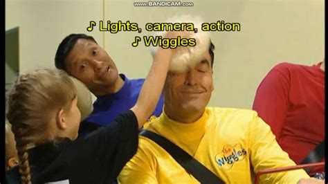A ping-pong ball floating. . Lights camera action wiggles episode 43